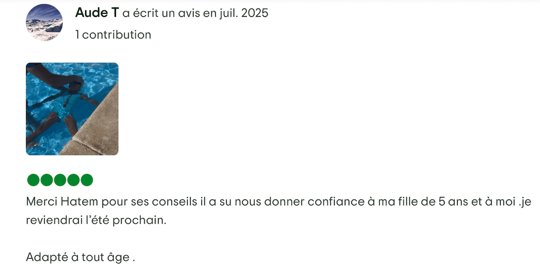 Avis Aude T. — Juillet 2025 — 5 étoiles