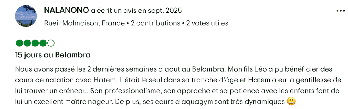 Avis NALANONO — Août 2025 — 4 étoiles